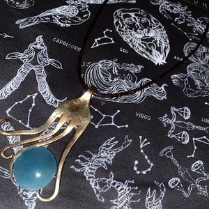 Repurposed fork necklace